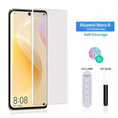 Picture of Premium Scratch Resistant Real Tempered Glass UV Screen Protector For Huawei Nova 8-Huawei Nova 8