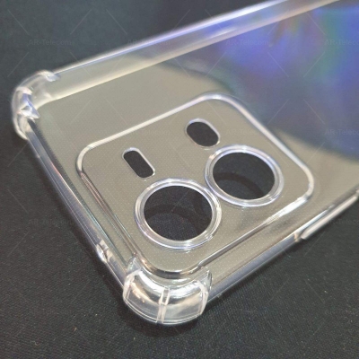 Picture of For vivo V25 5G / V25E 4G Silicone Airbag cover Shockproof Transparent Protective Clear Back Cover TPU Case