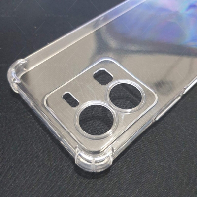 Picture of Silicone Airbag Cover Shockproof Transparent Protective Clear Back Cover TPU Case For Vivo Y35 4G - Ensuring Phone Safety-Transparent