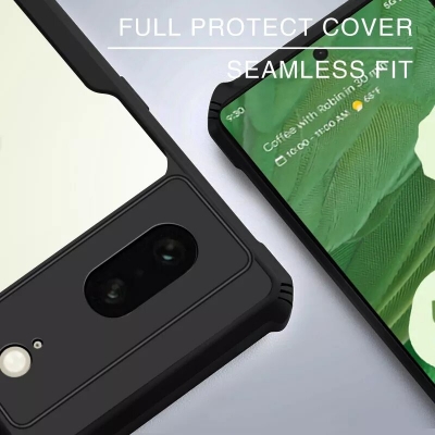 Picture of For Google Pixel 7 Shockproof Bumper Anti-Drop Slim Fit Fashion Back Cover Case - Camera (Back Case Cover For Smartphone)-Black