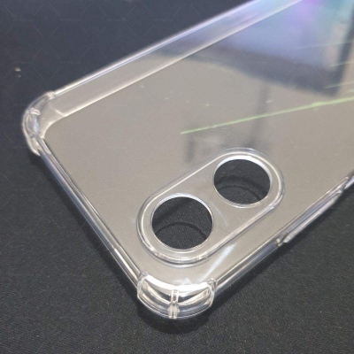 Picture of For Oppo A17 4G Silicone Airbag Cover Shockproof Transparent Protective Clear Back Cover Tpu Case - Camera - Phone Back Cover-CLEAR