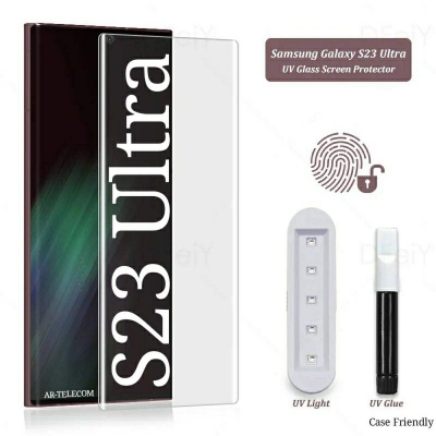 Picture of Premium Scratch Resistant Real Tempered Glass UV Screen Protector For Samsung Galaxy S23 Ultra 5G-Samsung Galaxy S23 Ultra 5G