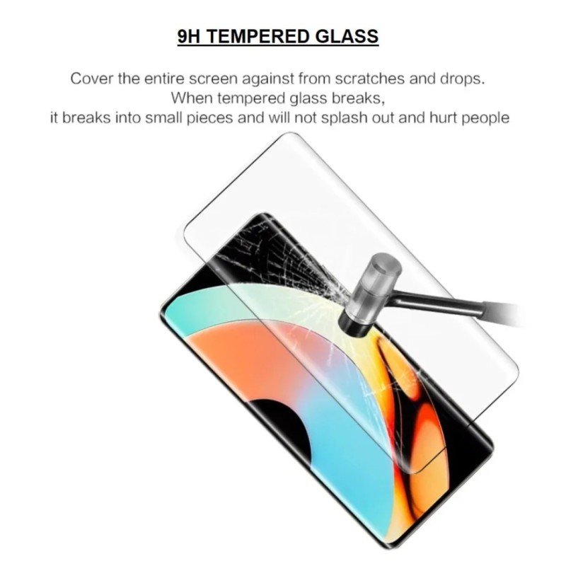 Picture of Premium Scratch Resistant Real Tempered Glass UV Screen Protector For Realme 10 Pro+ Plus-Realme 10 Pro, Plus