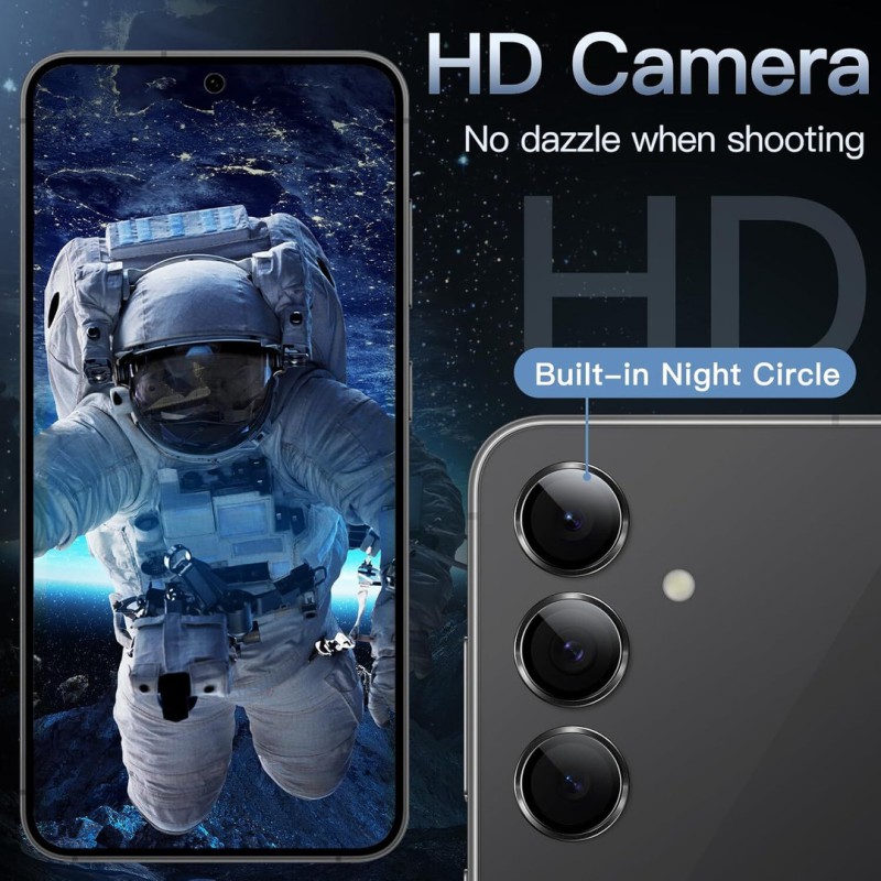 Picture of Camera Lens Protector Aluminium Rings + Tempered Glass For Samsung Galaxy S23 FE S23 and S23 Plus