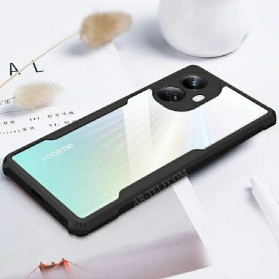 Picture of Shockproof Slim Fit Bumper Back Case For Realme 10 Pro+ 5G – Black