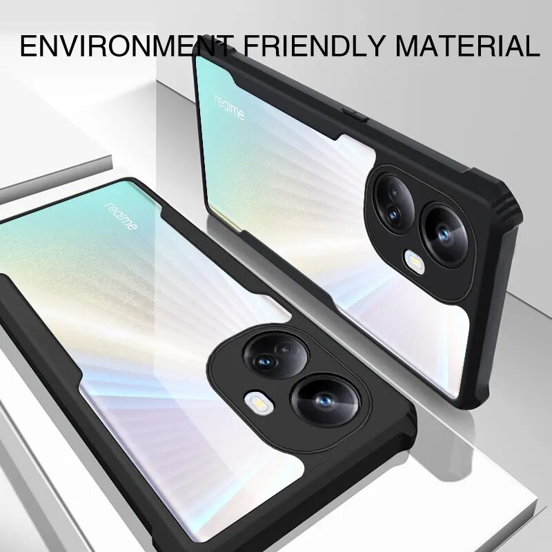 Picture of Shockproof Slim Fit Bumper Back Case For Realme 10 Pro+ 5G – Black