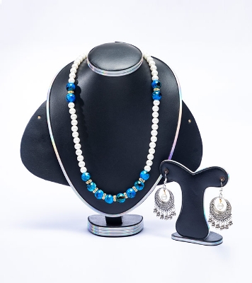 Picture of Multi Color Stone Pearl Handmade Jewellery Set