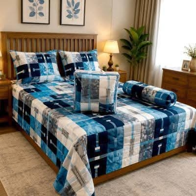 Picture of 5 In 1 Combo Twill Cotton  Comforter Set.   CFS-382