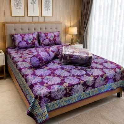 Picture of 5 In 1 Combo Twill Cotton  Comforter Set.   CFS-384
