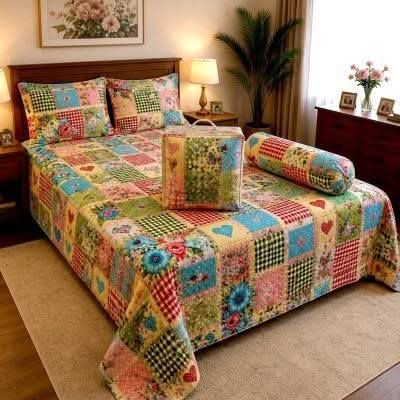 Picture of 5 In 1 Combo Twill Cotton  Comforter Set.   CFS-393