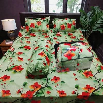Picture of 5 In 1 Combo Twill Cotton  Comforter Set.   CFS-394