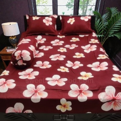 Picture of Cotton Twill Fabric Bedsheet  With Side Pillow Cover King Size. BT-440