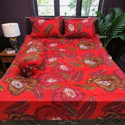Picture of Cotton Twill Fabric Bedsheet  With Side Pillow Cover King Size. BT-450