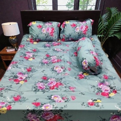 Picture of Cotton Twill Fabric Bedsheet  With Side Pillow Cover King Size. BT-462