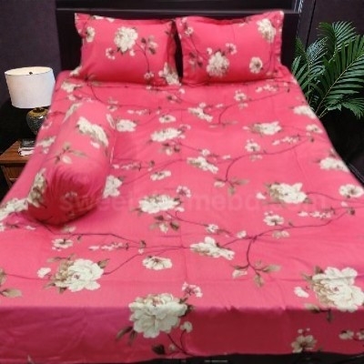 Picture of Cotton Twill Fabric Bedsheet  With Side Pillow Cover King Size. BT-464