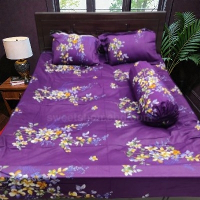 Picture of Cotton Twill Fabric Bedsheet  With Side Pillow Cover King Size. BT-465