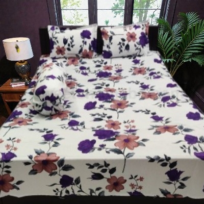 Picture of Cotton Twill Fabric Bedsheet  With Side Pillow Cover King Size. BT-467