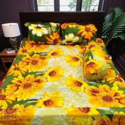 Picture of Cotton Twill Fabric Bedsheet  With Side Pillow Cover King Size. BT-475