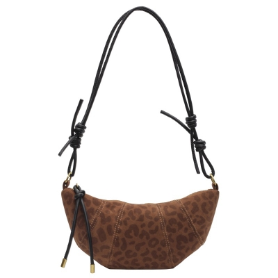 Picture of Croissant Chic Crossbody Bag - dark brown 