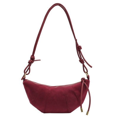 Picture of Croissant Chic Crossbody Bag - maroon 
