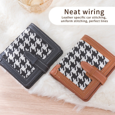 Picture of Short Wallet with Multiple,Simple Hand-Held Card Holder - black & white 