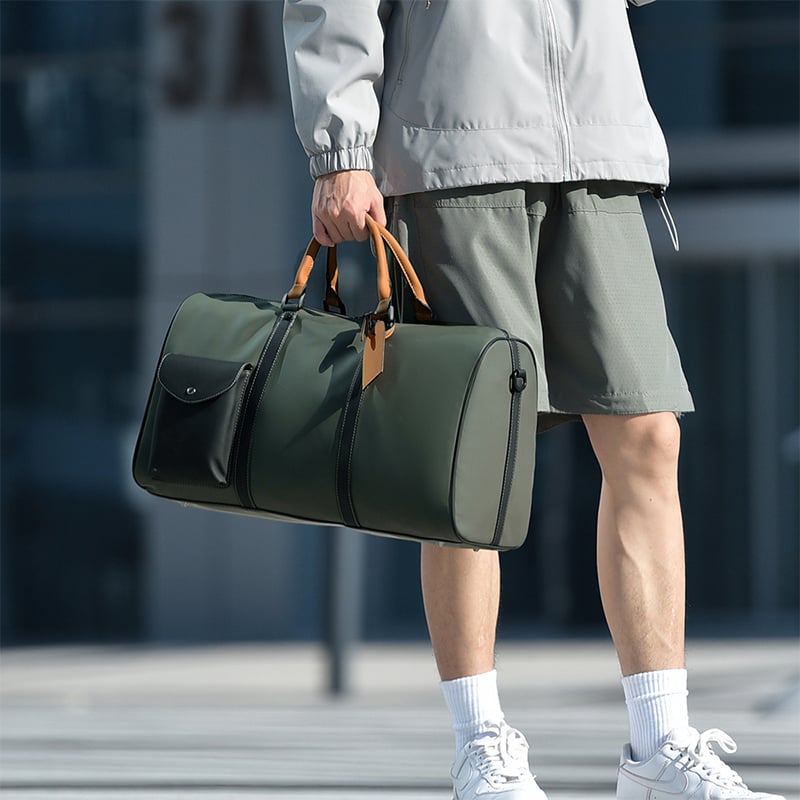 Picture of CateiKarrui Durable Large Capacity Leather Duffle Bag - green 