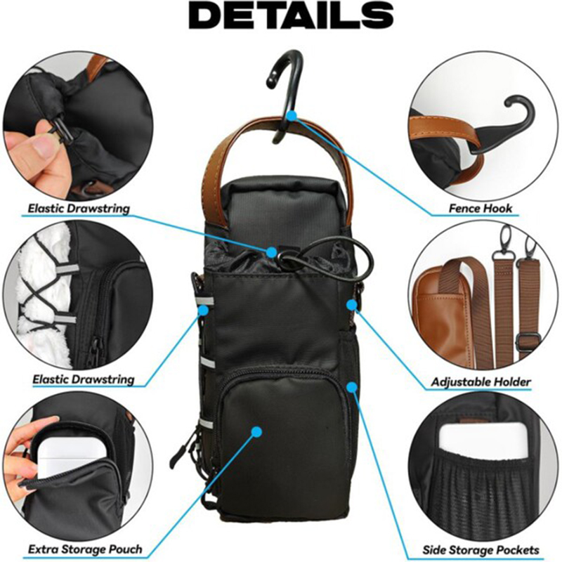 Picture of Magnetic Gym Bottle Sling Bag for Men and Women – Black