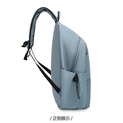 Picture of Backpack For Men And Women Korean Version Large Capacity Solid Color -  Blue