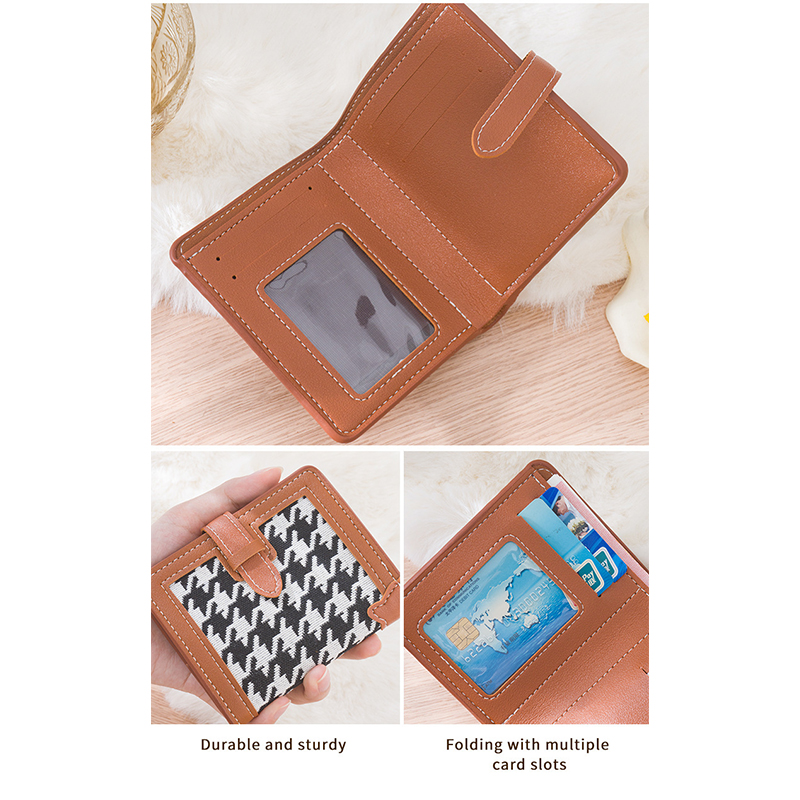 Picture of Short Wallet with Multiple,Simple Hand-Held Card Holder - brown 