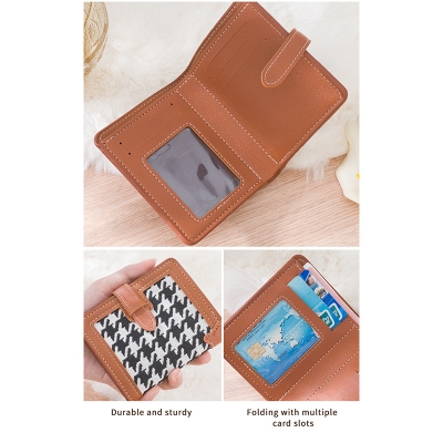 Picture of Short Wallet with Multiple,Simple Hand-Held Card Holder - brown 