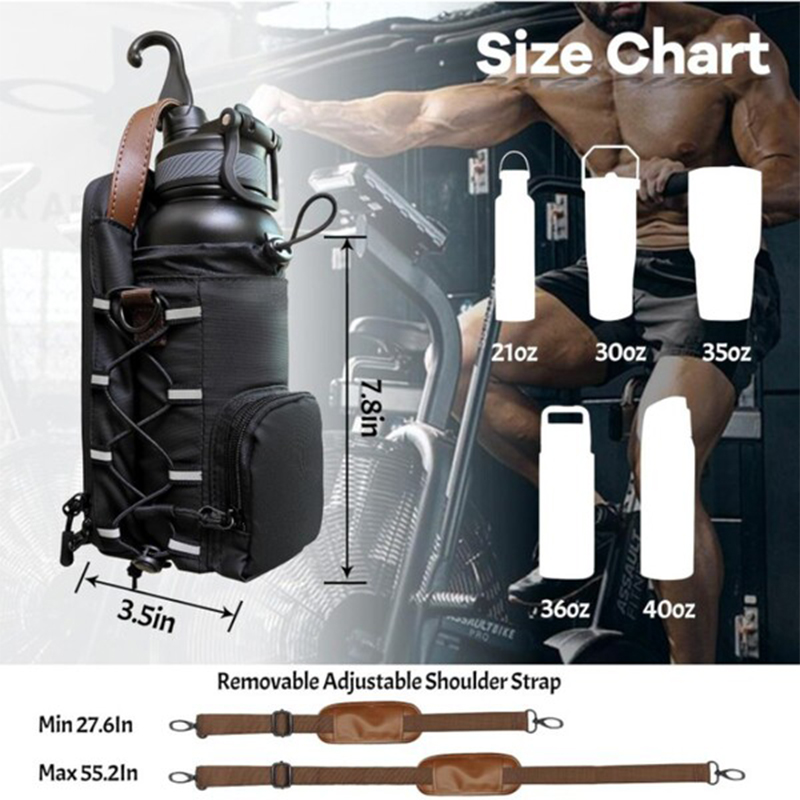 Picture of Magnetic Gym Bottle Sling Bag for Men and Women – Black