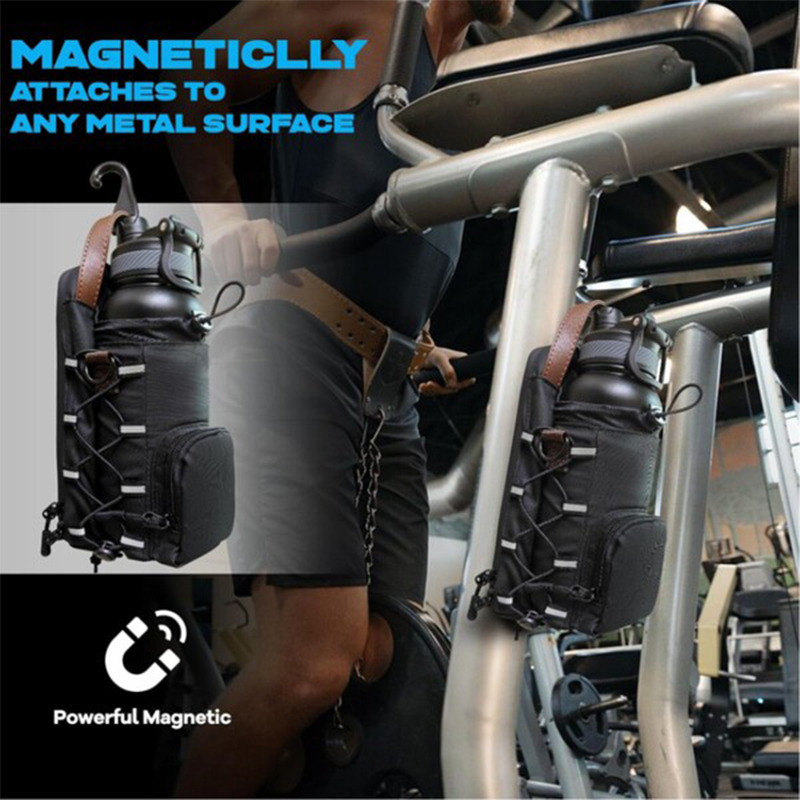 Picture of Magnetic Gym Bottle Sling Bag for Men and Women – Black