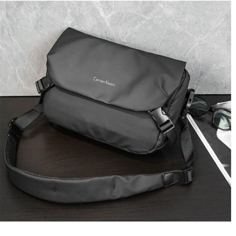 Picture of Trendy Oxford Cloth Men's Outdoor Messenger Bag - grey 