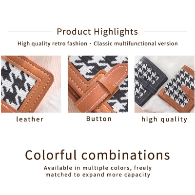 Picture of Short Wallet with Multiple,Simple Hand-Held Card Holder - brown 