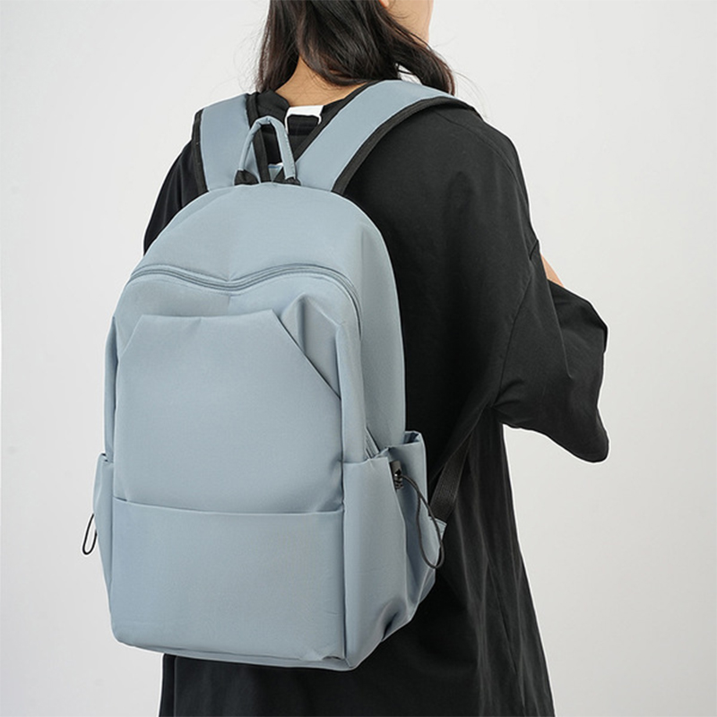 Picture of Backpack For Men And Women Korean Version Large Capacity Solid Color -  Blue