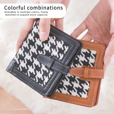 Picture of Short Wallet with Multiple,Simple Hand-Held Card Holder - brown 
