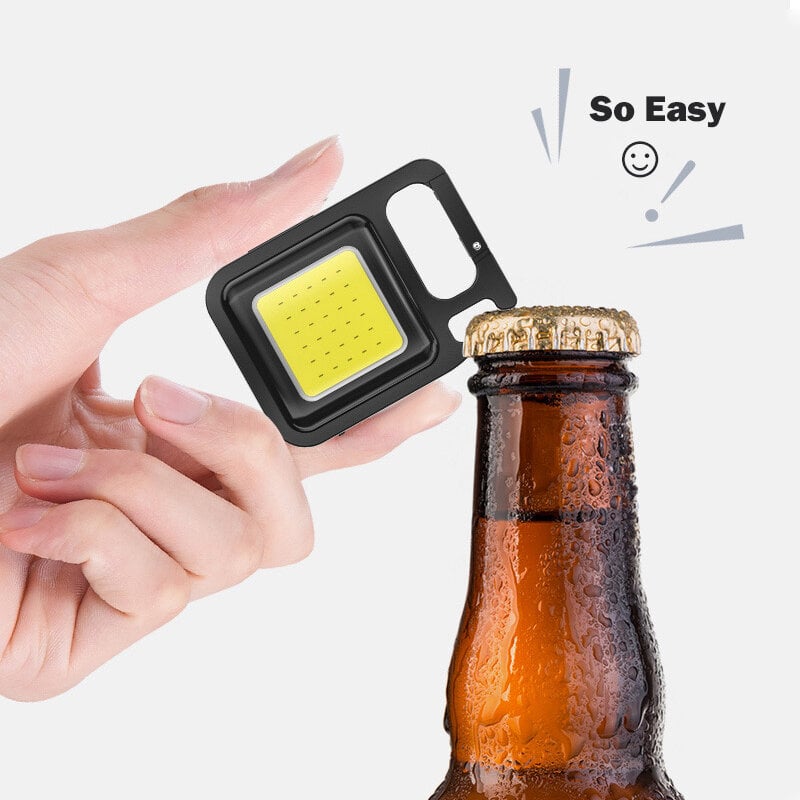 Picture of Mini LED Keychain Flashlights Multifunctional Portable COB Work Light USB Charging Camping Lamp Outdoor Torch Fishing Lantern-Multicolor
