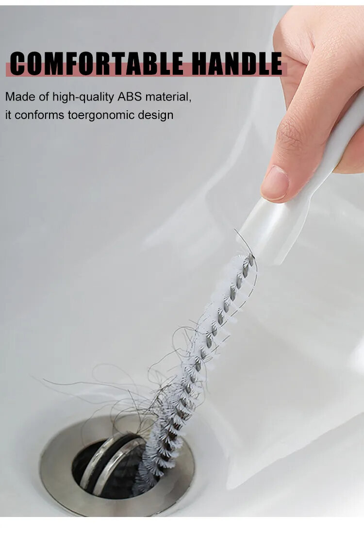 Picture of 45cm Pipe Dredging Brush Bathroom Hair Sewer Sink Cleaning Brush Drain Cleaner Flexible Cleaner Clog Plug Hole Remover Tool-The Asia Express