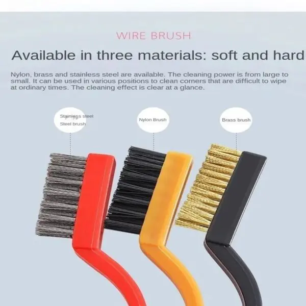 Picture of 3Pcs Kitchen Gas Stove Cleaning Brush Household Gap Brush Wire Brush Decontamination Tool Practical Kitchen Accessories-Multicolor