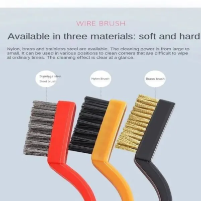 Picture of 3Pcs Kitchen Gas Stove Cleaning Brush Household Gap Brush Wire Brush Decontamination Tool Practical Kitchen Accessories-Multicolor