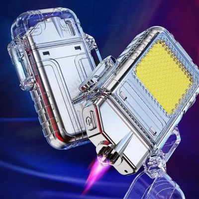 Picture of Waterproof Dual Arc Lighter With COB Light Type C Charge Outdoor Camping BBQ Survive Ignition Luminous Electric Pulse Lighter-The Asia Express-Multicolor