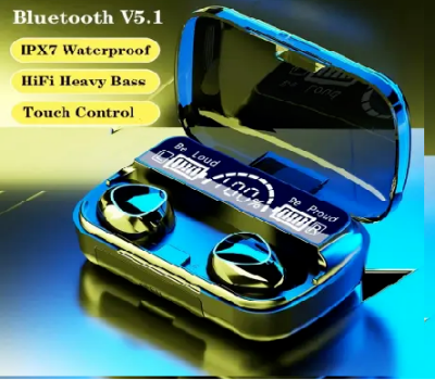 Picture of M10 TWS Earphone 9D Stereo LED Digital Display Touch CVC8.0 Digital Noise Reduction Technology - Black
