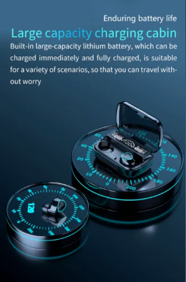 Picture of M10 TWS Earphone 9D Stereo LED Digital Display Touch CVC8.0 Digital Noise Reduction Technology - Black