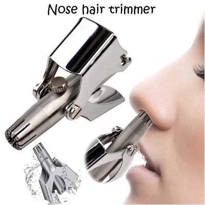 Picture of Stainless Steel Manual Nose Trimmer, Mechanical Nose Hair Trimmer, Shaving And Unwanted Hair Removal Tool-Silver