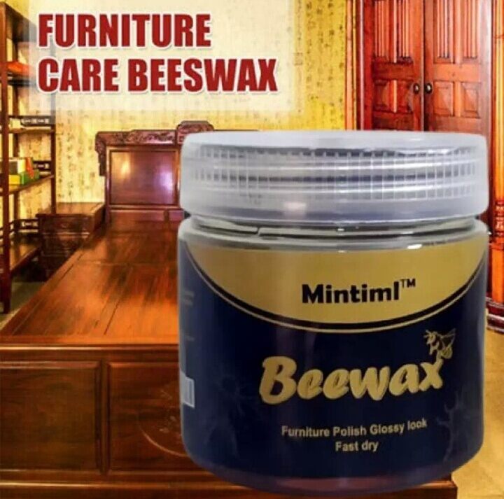 Picture of Wood Seasoning Beewax Multipurpose Natural Wood Wax Traditional Beeswax Polish for Furniture Floor Tables Chairs Cabinet-Black