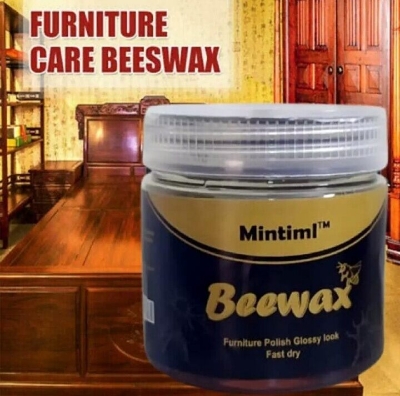 Picture of Wood Seasoning Beewax Multipurpose Natural Wood Wax Traditional Beeswax Polish for Furniture Floor Tables Chairs Cabinet-Black