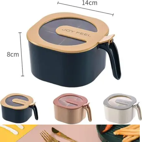 Picture of Multi Storage 4 Section Kitchen Spices Lid Box With Spoons pice Storage Spice Containers with Serving Spoons Spices Storage Box-Multicolor