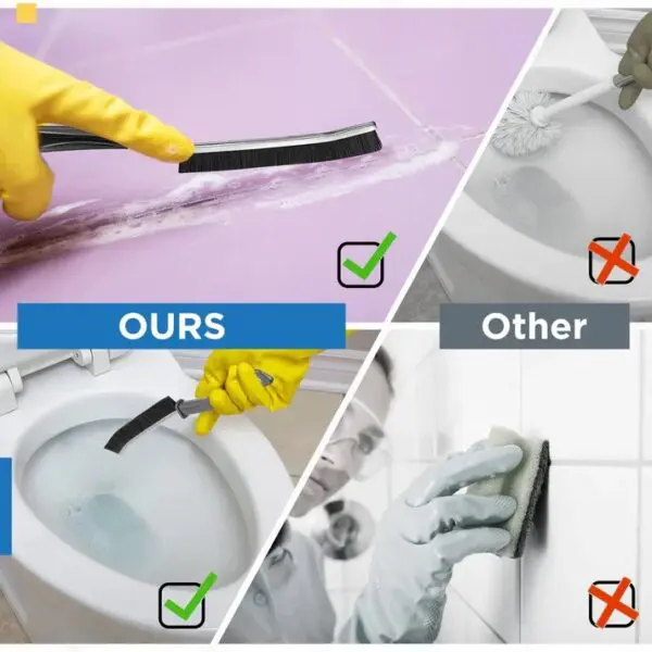 Picture of Cleaning Brush Durable Grout Cleaner Brush Household Tile Joints Grout Cleaning Brush for Shower Floor Lines Cleaning Tools-Brushes, Sponges & Wipers-Black