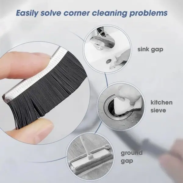Picture of Cleaning Brush Durable Grout Cleaner Brush Household Tile Joints Grout Cleaning Brush for Shower Floor Lines Cleaning Tools-Brushes, Sponges & Wipers-Black