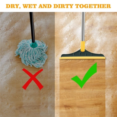 Picture of Household Cleaning Brush Adjustable Long Handle Floor Brush Kitchen Magic Broom for Washing Windows Tile Corner Gap Toilet Tools bathroom brush-Multicolor